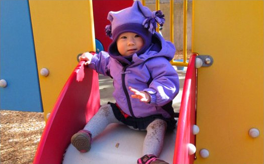 Child on slide