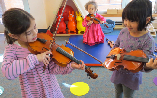 Children with violins